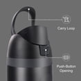 thumbnail image 4 of Compatible Replacement Lid for Owala Freesip Water Bottles 16/24/32/40 oz, One-Click Leak-Proof BPA-Free Lid with 2 Caps & Straw, Accessory for Hydration (black), 4 of 6