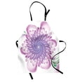 thumbnail image 1 of Spires Apron Digital Floral Harmonic Spirals with Flourish Hypnotic Vision Petals Dreamlike Print, Unisex Kitchen Bib Apron with Adjustable Neck for Cooking Baking Gardening, Violet, by Ambesonne, 1 of 3