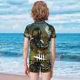 thumbnail image 3 of Dead by Daylight DBD Boys 2-Piece Swimsuit Set Bathing Suit Short Sleeve Swimwear Sets with Swim Trunk 9-11Y(140cm), 3 of 7