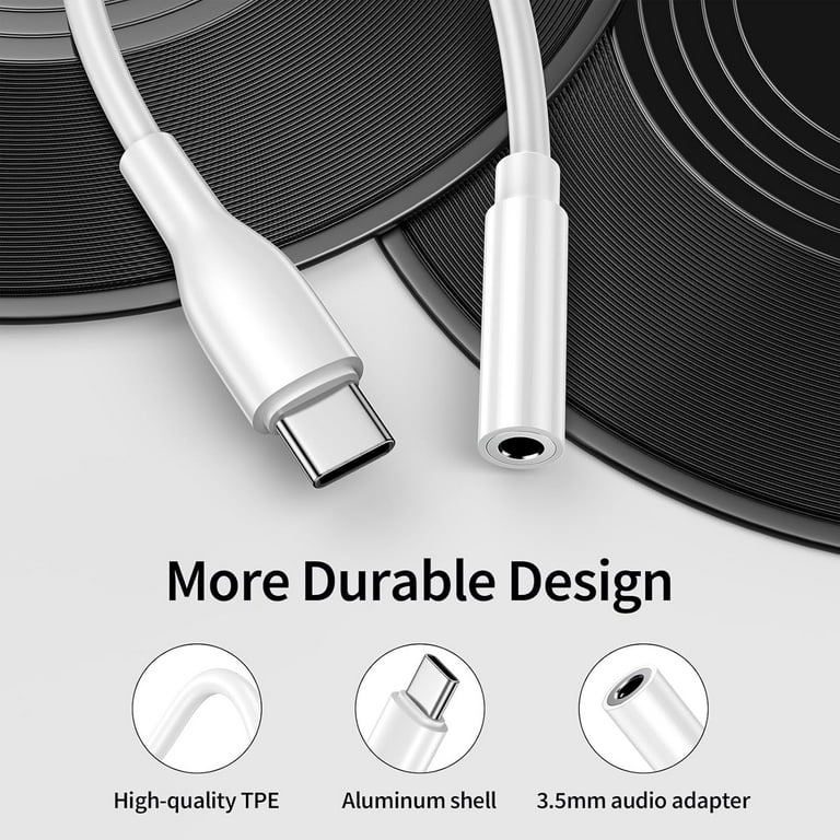 Binzhouyixin USB C to Headphone Adapter, Audio Dongle for