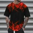 thumbnail image 1 of Qertyioot Mode Été Décontractée T-shirt Col Rond Imprimé pour Hommes Chemises Hipster, 1 of 5