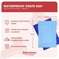 thumbnail image 3 of Downtown Pet Supply Dog Crate Mat, Waterproof Pet Bed, Dark/Light Blue, M, 3 of 7