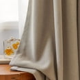 thumbnail image 2 of Custom Size Beige Chenille Luxury Curtains for Living Room Bedroom Dining Blackout Elegant Embroidered Window Tulle Decor, 2 of 5
