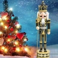 thumbnail image 6 of Wooden Nutcracker Soldier Figurine Ornament for Windmill , Gold, Small, 6 of 10