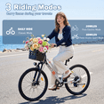 thumbnail image 5 of 26"Adult Electric Bicycles,500W Motor,20MPH 35+Miles,432Wh Battery,Commuting Ebike with Basket,7-Speed,UL2849, 5 of 12
