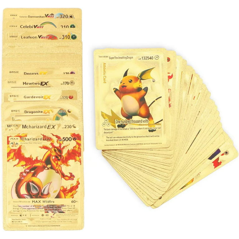 10 PCS Gold Foil Card Assorted Cards TCG Deck Box - V Series Cards