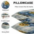 thumbnail image 5 of Throw Pillow Covers 16x16 Inch Set of 2, Blue Truck Yellow Sunflower Waterproof Outdoor Pillow Covers, Teal Plaid Vintage Summer Decorative Cushion Pillowcases for Couch, Sofa, Bed, Garden, Patio, 5 of 9