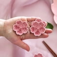 thumbnail image 5 of 1/3/4/7PCS Elegant Sakura Blossom Ceramic Chopsticks Rest Rack Dinner Spoon Stand Knife Fork Holder, 5 of 7