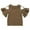 Brown, variant on uikmnh Tops Girls off Shoulder Ruffle Sleeve Blouse Solid Color Casual Top Tee Shirt for Kids Toddler Size:6-12 Months