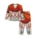 thumbnail image 1 of Balery Basketball Shot Conjunto de Pijama con Estampado para Mujer, Conjunto de Dos Piezas con Manga Larga, Ropa de Dormir Suave con Bolsillos, Pijamas Cómodos-Large, 1 of 7