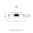 thumbnail image 3 of Capital Lighting 148941-541 Presley 4 Light 37" Wide Vanity Light - Brass, 3 of 7