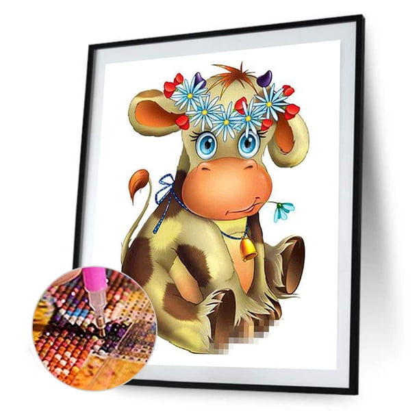 Cuadros Decorativos Dibujos animados vaca 5D diamante pintura bordado DIY punto de cruz hogar decoración regalo Sywqhk Nuevos Originales