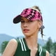 thumbnail image 5 of Fotbe pink and black argyle Visera Deportiva con Diseño, Gorra Abierta Ajustable de Algodón para Mujer y Hombre, 5 of 7