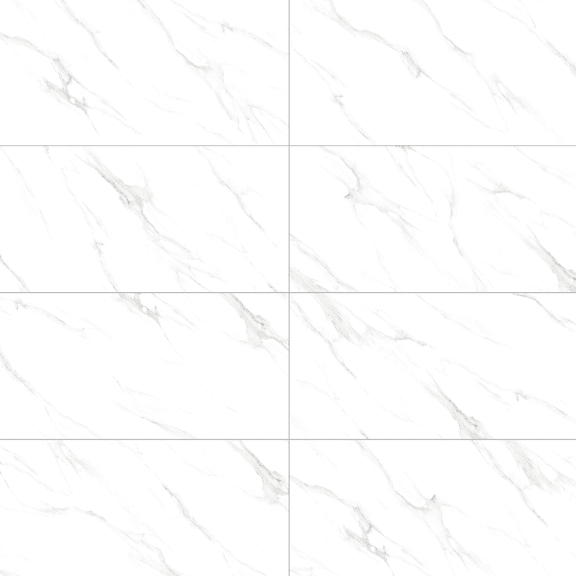 The Tile Life Monarch Calacatta Matte Porcelain Floor & Wall Tile, 24 x 48 in, 2-Piece