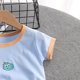thumbnail image 2 of Camisetas de manga corta para niños pequeños Camiseta con estampado gráfico y cuello redondo de algodón para niñas de verano Niños Azul 120, 2 of 5