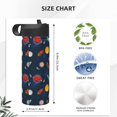 thumbnail image 4 of Sikiie Space Cartoon Print 18OZ Insulated Straw Cup, Portable Leak-proof Sports Water Bottle, Stainless Steel Water Cup Suitable for Home and Outdoor, 4 of 8