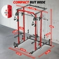 thumbnail image 6 of Studyset Power Cage, Smith Machine Squat Rack, Heavy Duty Power Rack for Home Gym with Pulley System, Dip Bar, LAT Pulldown, Multifunctional Squat Rack for Home Gym, 6 of 7