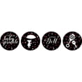 thumbnail image 2 of Darling Souvenir 190 Pcs Black Baby Girl Chocolate Favor Stickers - Mini Candy Wrappers & Labels for Baby Shower, Sprinkle Party Decor, 2 of 2