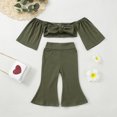 thumbnail image 2 of Sngxgn Baby Girl's 2pc Rib Long Sleeve Romper and Pant Set(AG,120), 2 of 6