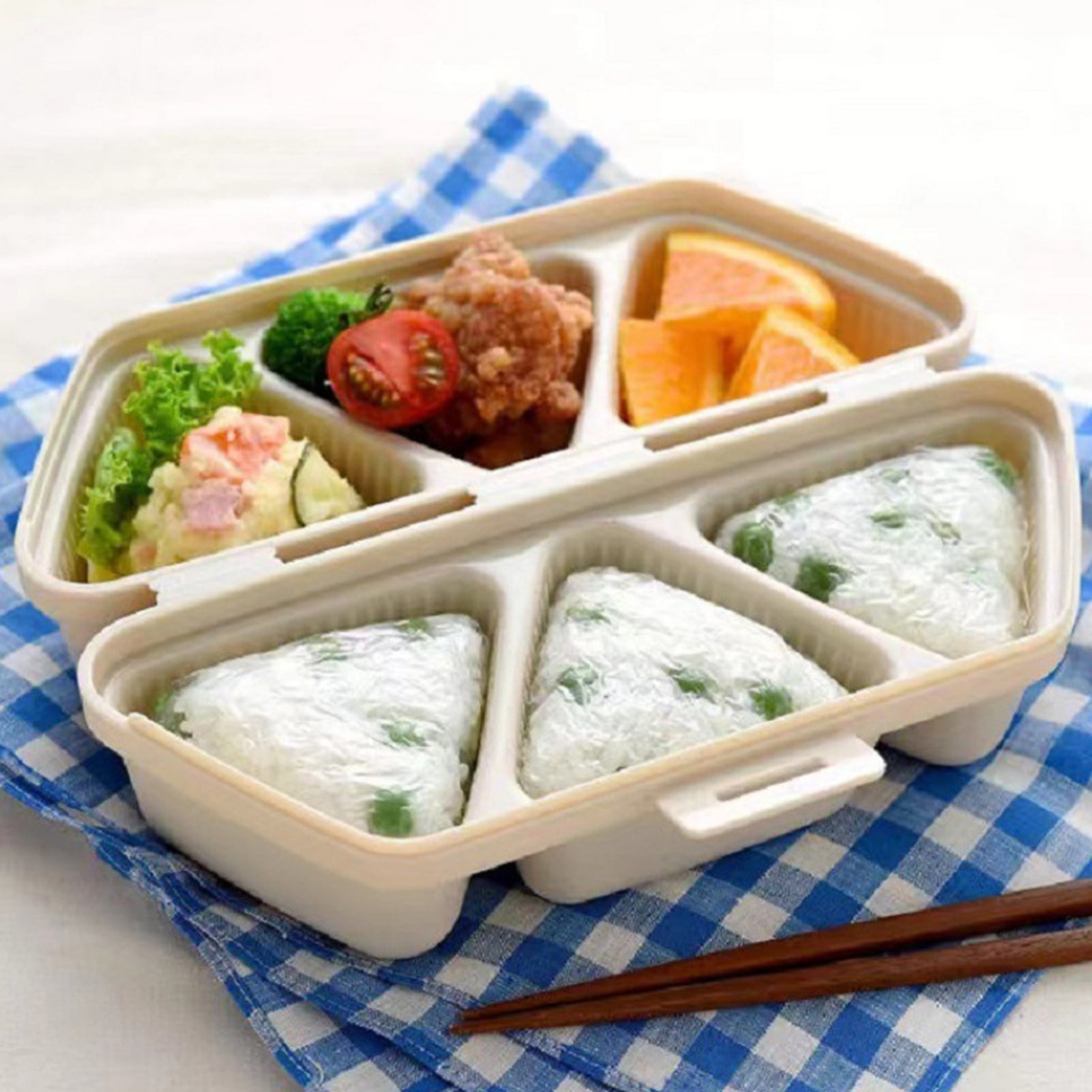 Sunormi 6 Cavity Triangle Sushi Mold Onigiri Rice Ball Press Maker  Non-stick Sushi Maker Tools For Seaweed Cilantro Rice Balls in 2023