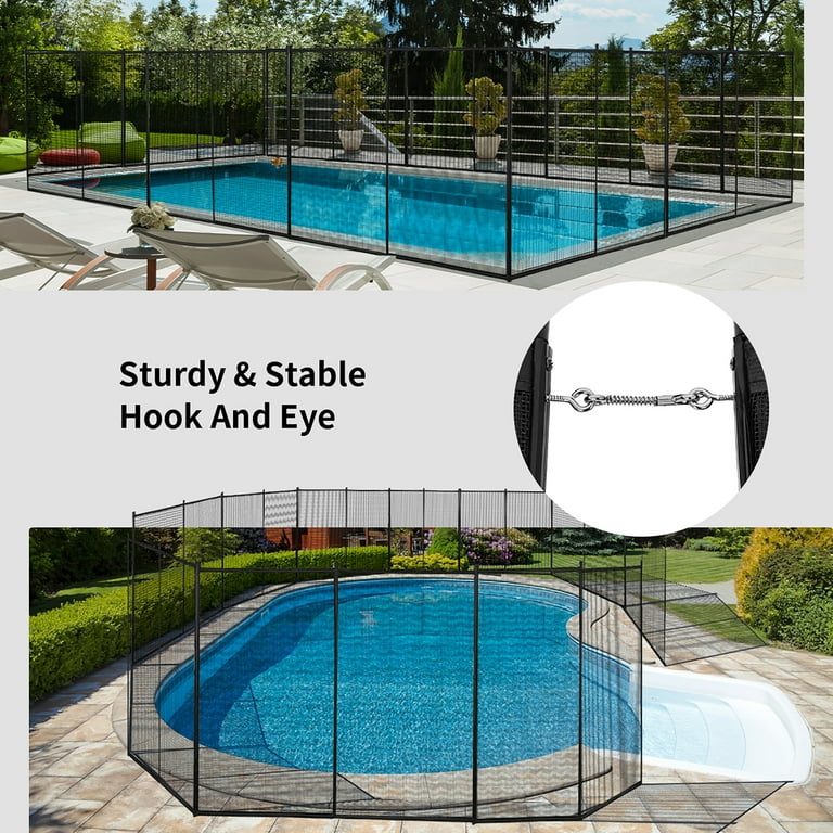 Swimming Pool Fence 4' x factory 12ft Water Safety Barrier Removal Able Above In-Ground