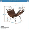 thumbnail image 3 of Achla Designs Minuteman International Folding Log Carrier and Stand w/Leaf End, 21.5 Inch Tall, Graphite and Brown, 3 of 3