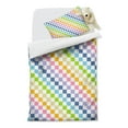 thumbnail image 2 of Rainbow Checkerboard Duvet Cover and Pillowcase Set for Single Bedding, Bedroom Accessories for Kids Teens, 2 of 5