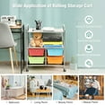 thumbnail image 4 of Costway 4 Drawer Rolling Storage Cart Scrapbook Paper Office School Organizer Multicolor, 4 of 9