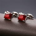 thumbnail image 4 of Men Cufflinks for Wedding Christmas Business Platinum or 18K Gold Plated Crystal Fancy Stone Cuff Links, Custom Photo Cufflinks,Gift Packed, 4 of 12