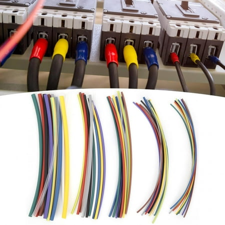 Riousery 55pcs Heat Shrink Tubing Kit 2:1 Shrink Ratio Wire Wrap Cable Sleeves Polyolefin Shrinkable Tube Set 1.0mm to 5.0mm Black (7.87 in / 20 cm)