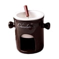 thumbnail image 3 of Fondue de Chocolate de Porcelana Tazas de Porcelana para Fundidor de Chocolate de Queso 280ml para marrón, 3 of 9