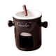 thumbnail image 3 of Fondue de Chocolate de Porcelana Tazas de Porcelana para Fundidor de Chocolate de Queso 280ml para marrón, 3 of 9