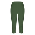 thumbnail image 4 of felwors Summer Capris for Women Casual Stretch High Waisted Yoga Pants Lightweight Pull On Side Split Athletic Cropped Trouser AG for Size XL, 4 of 4