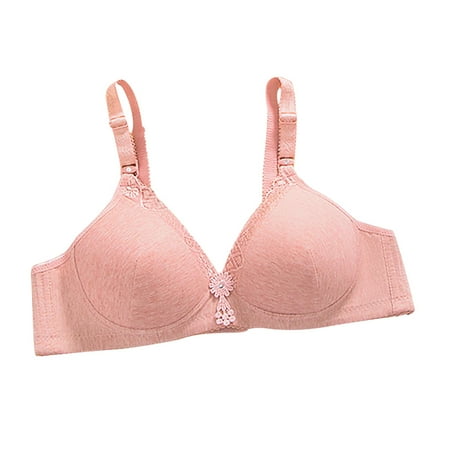 

Bras for Women Women S Lace Solid Bra Wire Free Underwear One-Piece Bra Everyday Underwear