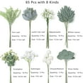 thumbnail image 2 of 70 Pcs Artificial Greenery Stems Box Set,with 8 Kinds of Faux Plants and Fake Flowers for DIY Bridal Bouquets Wedding Floral Arrangement Table Centerpieces Decoration, 2 of 9