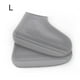 thumbnail image 1 of Bewildely 1 par de fundas de silicona reutilizables para zapatos S/M/L, cubiertas impermeables para zapatos de lluvia, para acampar al aire libre, botas de Paraguas de lluvia Gris L Bewildely HA005720-15, 1 of 6