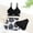 Black 1, variant on Girls 3 Piece Swimsuits Cute Ruffle Floral Print Cross Bikini Sets Tropical Hawaiian Beach Vacation Bathing Suits