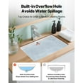 thumbnail image 3 of VEVOR Undermount Bathroom Sink, 18.11 x 12.99 Inch Rectangular White Ceramic Vessel Sink with Overflow Hole, Under Counter Drop in Modern Lavatory Vanity Bath Wash Bowl Basin, Rectangle Small Space, 3 of 9