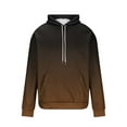 thumbnail image 5 of LpwkSSA Men's Hooded Drawstring Sweatshirt Long Sleeve Gradient Fleece-Lined hoodie Fashion Pullover Casual Corduroy Hoodies with Pocket Brown XXL, 5 of 5