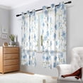 thumbnail image 2 of Yayeee Window Curtains Light Filtering 63"x52" Grommet Panel Pair Home Living Room Decor, Forget Me Not, 2 of 7