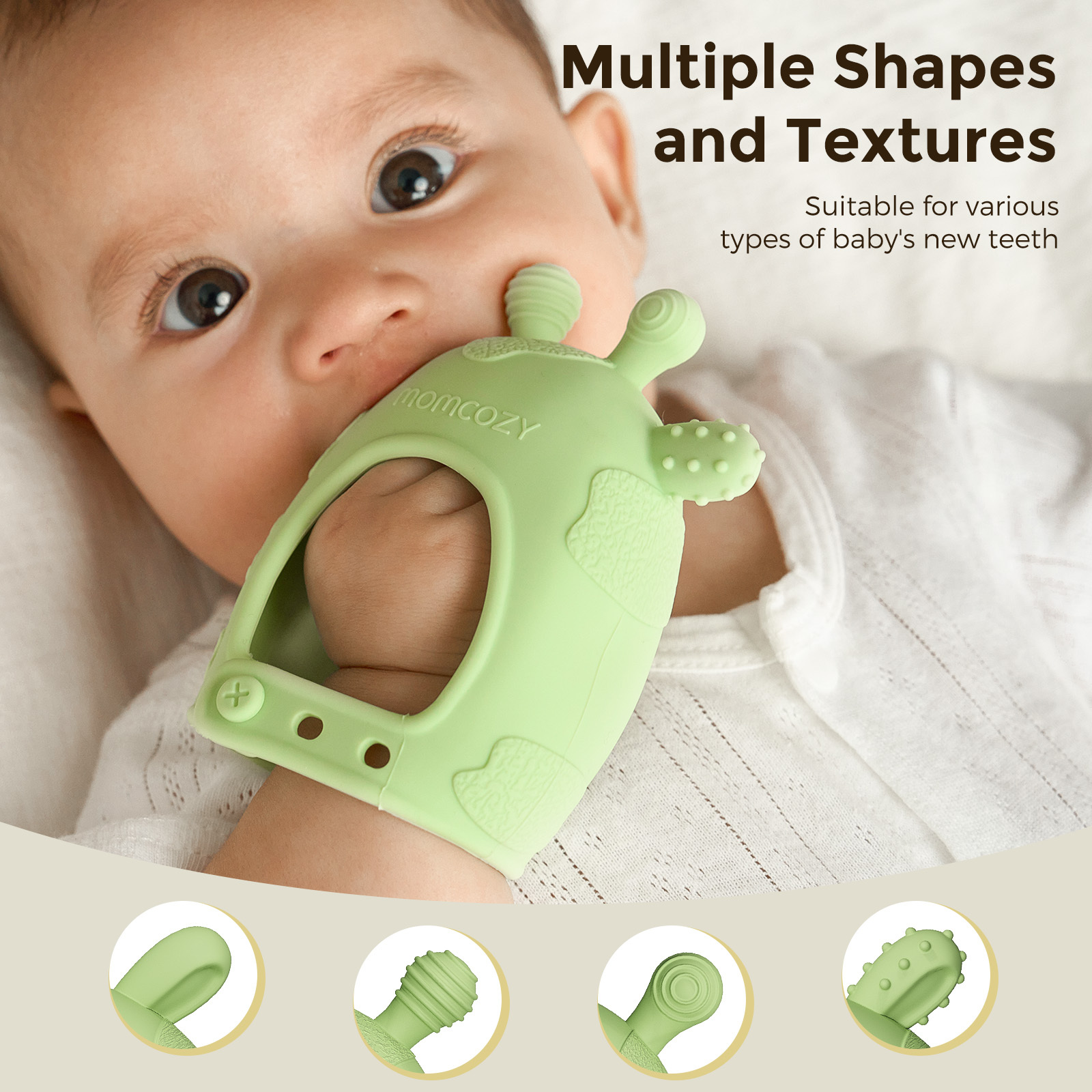 Momcozy Silicone Baby Teether Diver and Giraffe Set photo 2