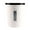 White, variant on Frogued Garbage Bin with Pressure Ring No Lid Space-Saving Plastic Kitchen Bathroom Living Room Striped Trash Can for Daily Life (Black,M)