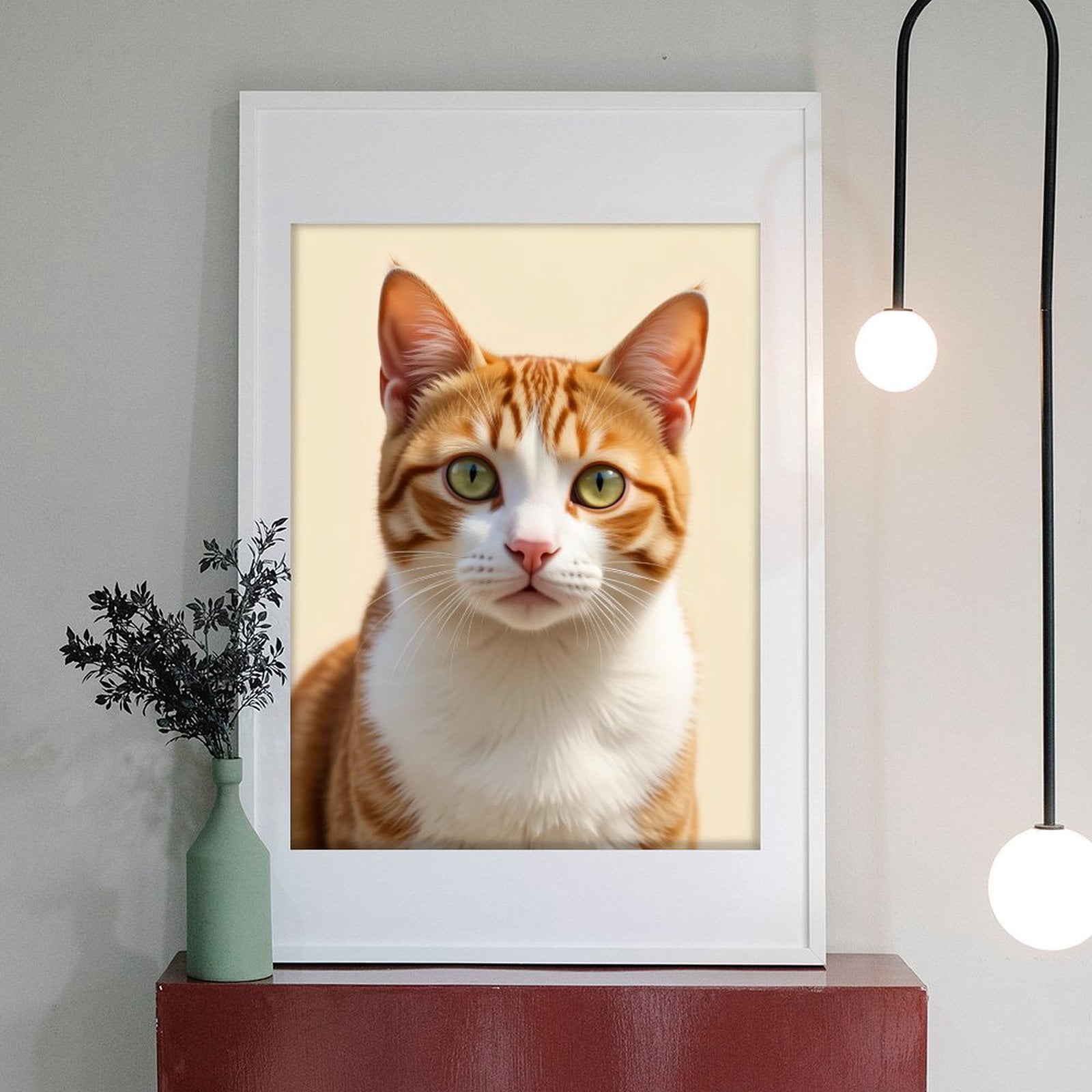 Diamond Art Kits for Adults - 5d Orange Tabby Cat Portrait Diamond Painting for Adults, Diamond Art for Adults Beginners, Diamond Painting Kits for Adults for Home Wall Decor