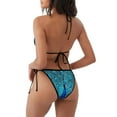 thumbnail image 2 of Zufioo Beautiful Blue Peacock for Women's Bikini Set,High Elastic Swimsuit and Swim Trunks Two-piece Set-Removable Chest Pad,Strap Style,Pool and Beach Swimwear-Medium, 2 of 7