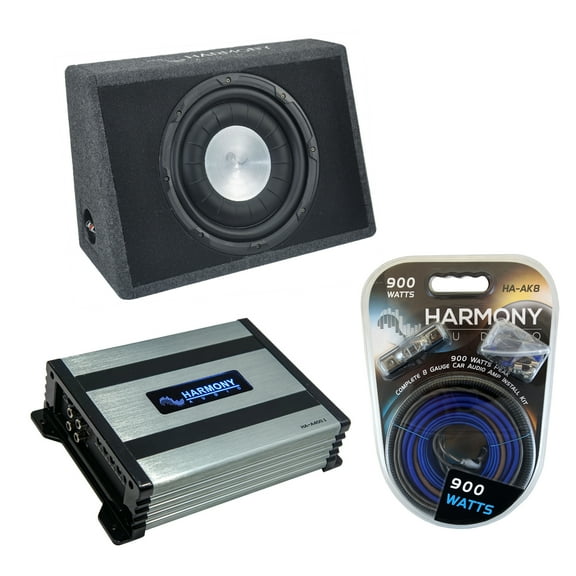 Harmony HA-FT12 Car Stereo Flatline Loaded 12 Truck 800W Sub Box & HA-A400.1