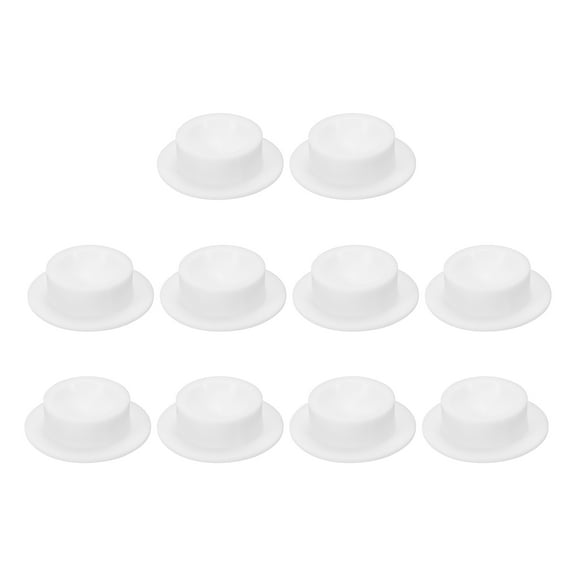 10pcs Hole Plug 1/2 Inch (13mm) Button Plugs Fit for 13mm Hole, Snap in Locking Hole Tube Plug Gel, White