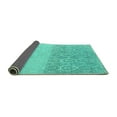thumbnail image 2 of Ahgly Company Indoor Rectangle Abstract Turquoise Blue Modern Area Rugs, 7' x 9', 2 of 4