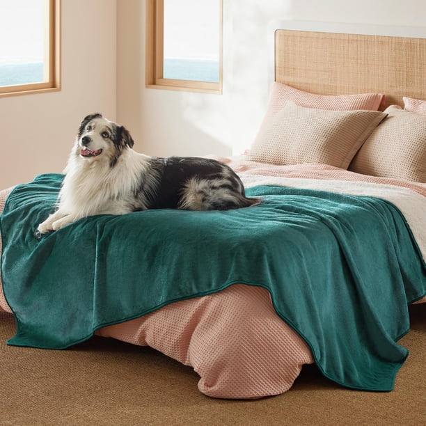 Manta Impermeable Bedsure para Cama Sherpa Fleece Twin Verde