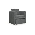 thumbnail image 5 of Signature Design by Ashley Vreni Accent Chair and Ottoman, Charcoal Black, Small Space Living Room Accent Seating, Polyester Upholstery, 5 of 8
