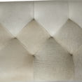thumbnail image 4 of DecMode Leather Upholstered Tufted Bench with Silver Diagonal Base, Gray, 4 of 11